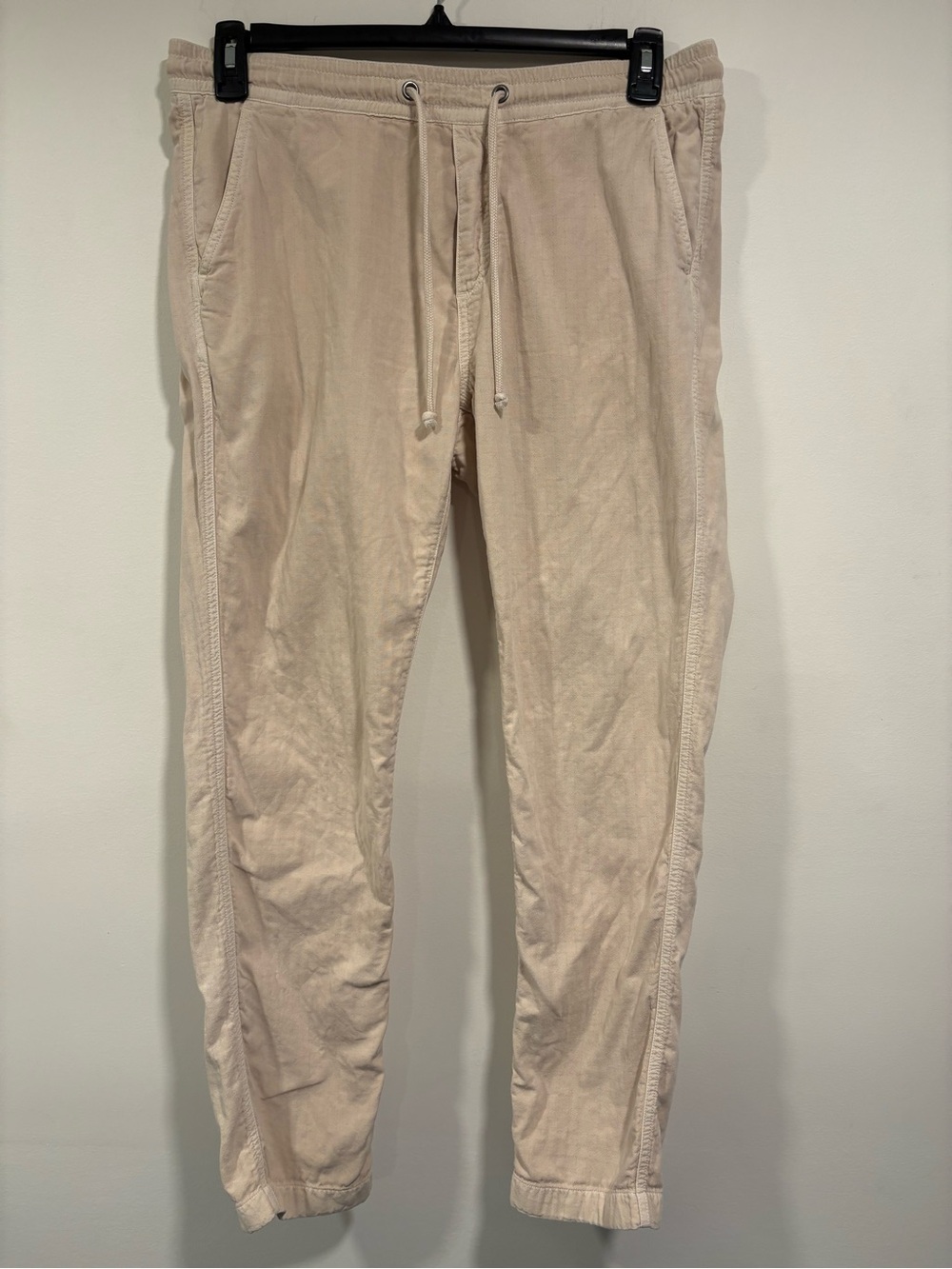 Marine Layer Saturday Camp Pant Jogger Pants in Beige Large